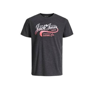 JACK & JONES T-shirt JJNICK met logo zwart