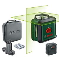 Bosch kruislijnlaser UniversalLevel 360 met universele klem MM 3 (verticale en horizontale laserlijnen incl. 360° voor uitlijnen over de hele ruimte)