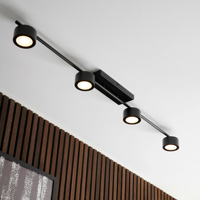 Plafondbar zwart met 4 LED spots met Moodmaker Nordlux Clyde