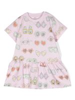 Stella McCartney Kids robe évasée à imprimé graphique - Rose