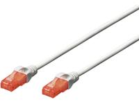 Digitus DK-1617-050/WH RJ45 Netwerkkabel, patchkabel CAT 6 U/UTP 5.00 m Wit Halogeenvrij, Verdraaide paren 1 stuk(s)