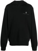 Philipp Plein hoodie en coton à logo imprimé - Noir