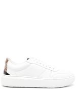 Herno baskets en cuir à lacets - Blanc - thumbnail