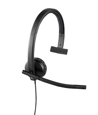 Logitech H570e On Ear headset Computer Kabel Mono Zwart Ruisonderdrukking (microfoon) Volumeregeling, Microfoon uitschakelbaar (mute)