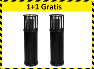 Senza Windlicht Pilaar 40 cm Zwart/Hout - 1+1 Gratis