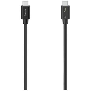 Hama 00200659 Thunderbolt-kabel Thunderbolt Aansluitkabel Thunderbolt (USB-C) stekker, Thunderbolt (USB-C) stekker 0.8 m Zwart Afgeschermd (dubbel), 8K UHD