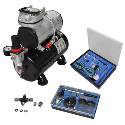 vidaXL Airbrush Compressorset met 2 pistolen vidaXL Airbrush Compressorset met 2 pistolen