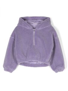 HUGO KIDS hoodie en polaire à logo brodé - Violet