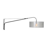 Steinhauer Wand Leeslamp Gramineus zwart met sizoflor lampenkap 9322ZW - thumbnail