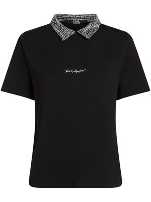 Karl Lagerfeld T-shirt met logoprint - Zwart Karl Lagerfeld T-shirt met logoprint - Zwart