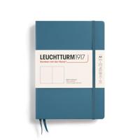 LEUCHTTURM1917 Notitieboek, 363333, medium (A5), hardcover, 251 genummerde pagina's, blauw (Stone Blue), blanco