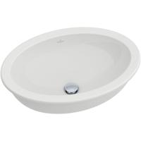 Villeroy & Boch Loop en Friends onderbouwwastafel 56x37.5cm met overloop zonder kraangat wit 61613001 - thumbnail