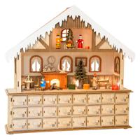 Small Foot Houten Adventskalender Woonkamer met Lichtjes