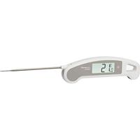 TFA Dostmann Thermo Jack Gourmet Professionele keukenthermometer, 30.1060.02, insteekthermometer voor temperatuurcontrole, snelle en nauwkeurige meting, afwasbaar, achtergrondverlichting, wit