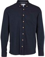 Kronstadt Heren Overhemd Dean Navy Flanel Regular Fit