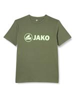 JAKO - Promotie Voor T-Shirts, Uniseks-Volwassene, Kaki/Neongroen, XL