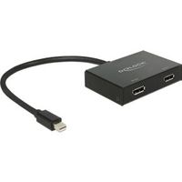 Delock 87695 DisplayPort 1.2-splitter 1 x mini-DisplayPort in > 2 x DisplayPort uit 4K