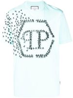 Philipp Plein t-shirt à logo Skull Bones imprimé - Bleu - thumbnail