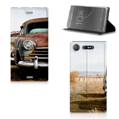 Sony Xperia XZ1 Stand Case Vintage Auto Sony Xperia XZ1 Stand Case Vintage Auto