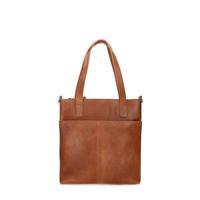 Manfield leren shopper cognac