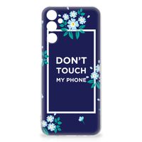 Samsung Galaxy M14 Silicone-hoesje Flowers Blue DTMP - thumbnail