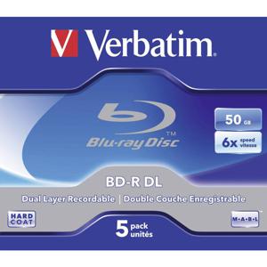 Verbatim 43748 Blu-ray BD-R DL disc 50 GB 5 stuk(s) Jewelcase