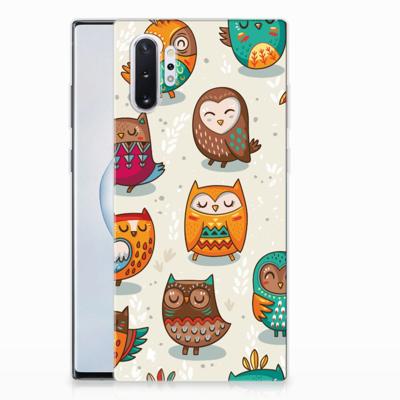 Samsung Galaxy Note 10 Plus TPU Hoesje Vrolijke Uilen Samsung Galaxy Note 10 Plus TPU Hoesje Vrolijke Uilen