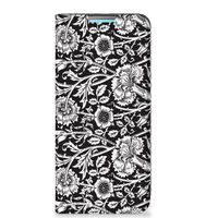 Xiaomi Redmi 10 Smart Cover Black Flowers - thumbnail