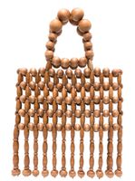 Cult Gaia sac à main Clara en perles de bois - Marron