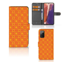 Samsung Galaxy Note 20 Telefoon Hoesje Batik Oranje - thumbnail