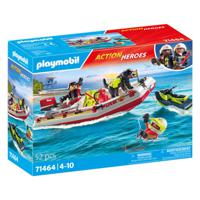 PLAYMOBIL Action Heroes Brandweerboot met Waterscooter 71464 - thumbnail