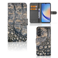 Samsung Galaxy A24 4G Telefoonhoesje met Pasjes Krokodillenprint