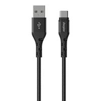 Energizer - Gevlochten USB-C oplaadkabel - lange oplaadkabel - Hoge sterkte - Zwart