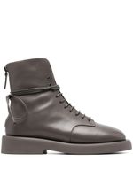 Marsèll lace-up leather boots - Gris