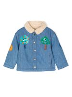 Stella McCartney Kids veste en jean à imprimé graphique - Bleu