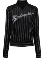 Balmain sweat à logo strassé - Noir