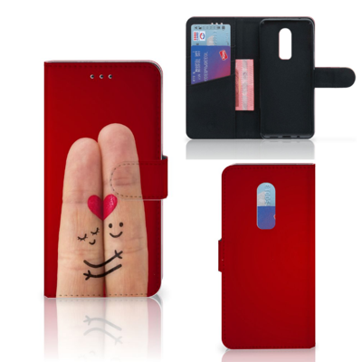 OnePlus 6 Wallet Case met Pasjes Liefde - Origineel Romantisch Cadeau