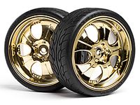 Mounted super low tread tire (gold/4pcs)