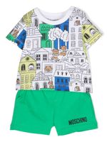 Moschino Kids ensemble haut-short à imprimé graphique - Vert