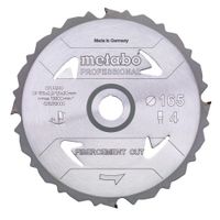 Metabo Accessoires Cirkelzaagblad | "Fibercement Cut Prof" | 160x20mm | Z4 DFZ 5° - 628287000