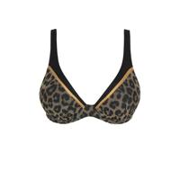 PrimaDonna beugel bikinitop Kiribati met panterprint zwart/goud