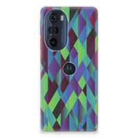 Motorola Edge 30 Pro TPU Hoesje Abstract Green Blue