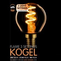 Kogel flame spiraal 5W scene switch e14