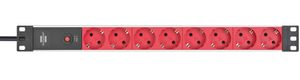 Brennenstuhl 1390007118 Alu-Line 19" PDU | Server Stekkerdoos | 10A met 8x Type F Aansluitingen | C14 UPS-Stekker | 2 meter