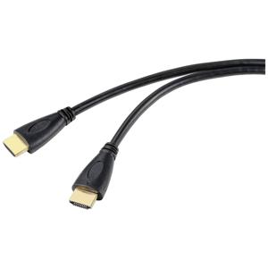 SpeaKa Professional SP-10133276 HDMI-kabel HDMI Aansluitkabel HDMI-A-stekker, HDMI-A-stekker 0.50 m Zwart 4K UHD, Audio Return Channel (ARC)