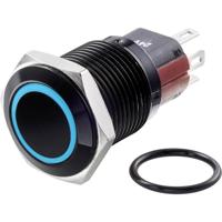 TRU COMPONENTS TC-7494896 TC-GQ16-KF-11ZE/J/B/12V/A Vandalismebestendige drukschakelaar 48 V/DC 2 A 1x uit/aan Continu