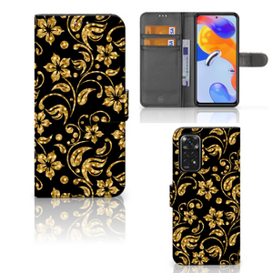 Xiaomi Redmi Note 11 Pro 5G/4G Hoesje Gouden Bloemen