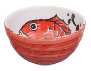 Tokyo Design Studio - Seafood - Noodlekom - Baars - Rood - 16 x 8.5cm - 950ml