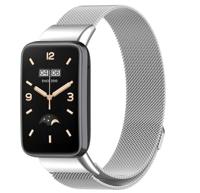 By Qubix - Milanese bandje - Zilver - Compatible met Xiaomi Smart Band 7 Pro - Compatible Xiaomi bandje