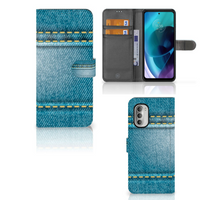 Motorola Moto G51 5G Wallet Case met Pasjes Jeans - thumbnail